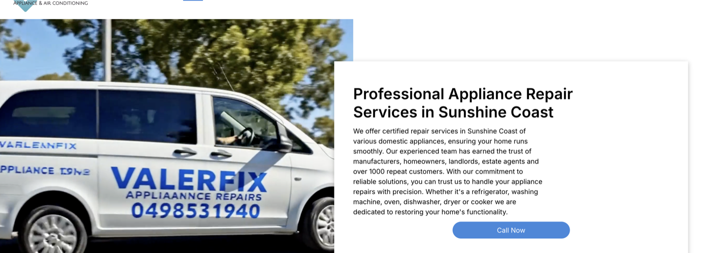 Current Valer Fix service van